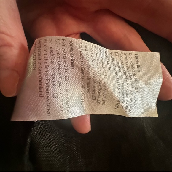 Harris Cotton brand black linen dress. Size large. - Picture 4 of 6